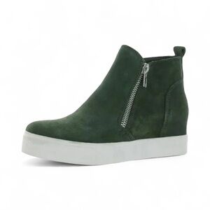 Steve Madden Green Suede Wedge Sneaker
